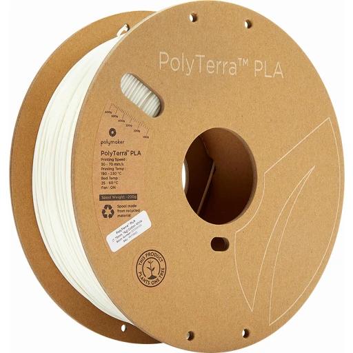 Polymaker PolyTerra PLA Bombažno bela 1,75mm 1kg