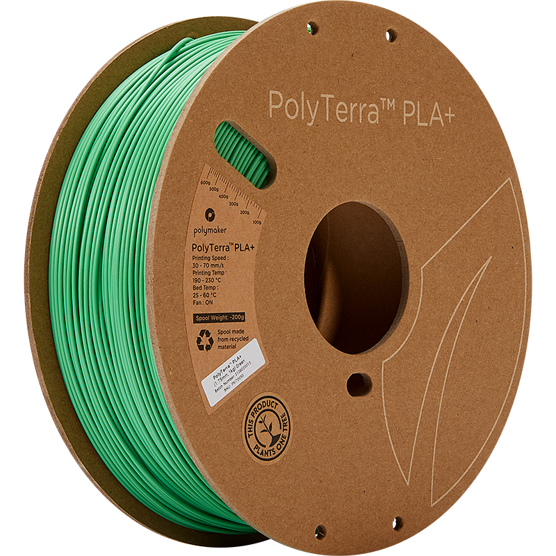 Polymaker PolyTerra PLA+ zelena 1,75mm 1kg
