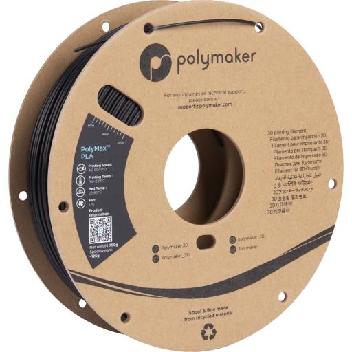 PolyMaker PolyMax PLA Prava Črna 1,75mm 750g-3kg
