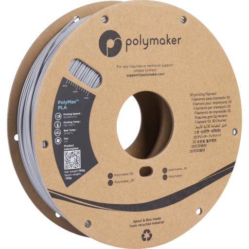 PolyMaker PolyMax PLA siva 1,75mm 750g