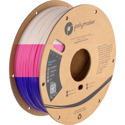 Polymaker PolyLite PLA™ Temperaturno spreminjanje barve Vijolična/Roza/Prozorna 1,75mm 1kg