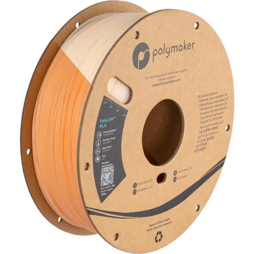 Polymaker PolyLite PLA™ UV Spreminjanje barve Naravna/Oranžna 1,75mm 1kg