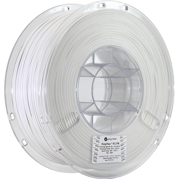 Polymaker PolyMax™ PC-FR Filament Prava bela 1kg 1,75mm