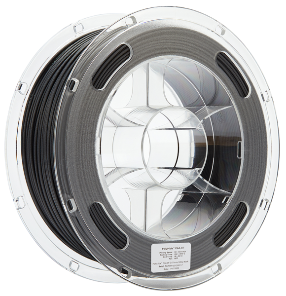 PolyMide PA6-CF Filament Črna 1,75mm 500g