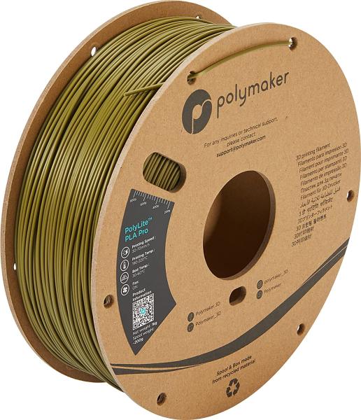 Polymaker PolyLite PLA PRO Vojaško zelena 1,75mm 1kg