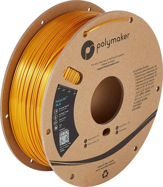 Polymaker PolyLite Silk PLA Zlata 1,75mm 1kg