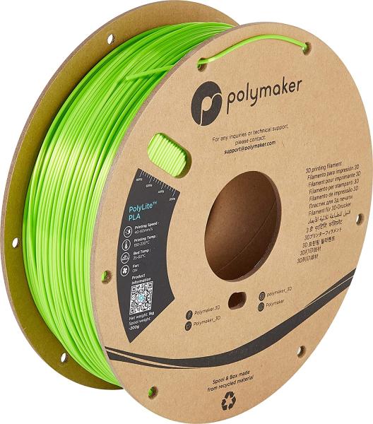 Polymaker PolyLite Silk PLA Limetno zelena 1,75mm 1kg