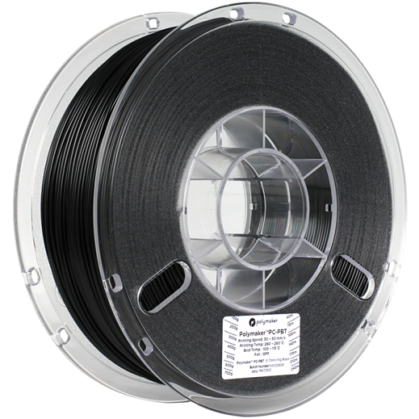 Polymaker PC-PBT Filament Črna 1,75mm 1kg