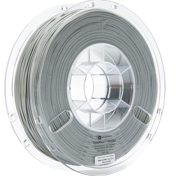 PolyMaker PolyFlex TPU90 Siva 1,75mm 750g