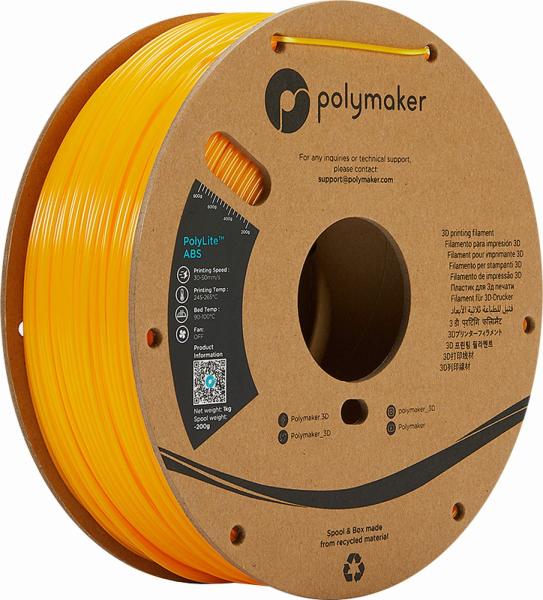 Polymaker PolyLite ABS Filament Rumena 1,75mm 1kg