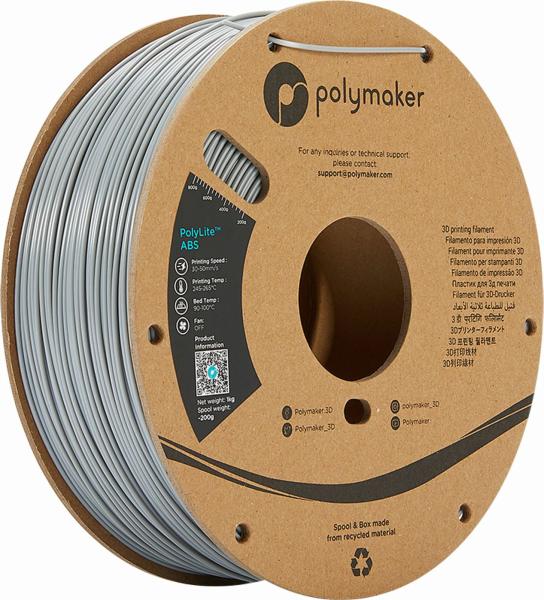 Polymaker PolyLite ABS Filament Siva 1,75mm 1kg