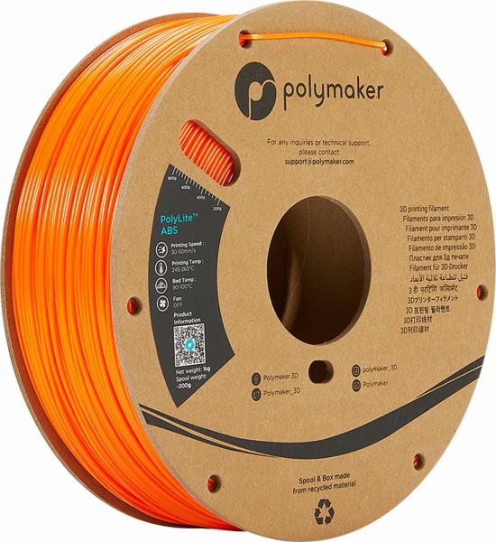 Polymaker PolyLite ABS Filament Oranžna 1,75mm 1kg