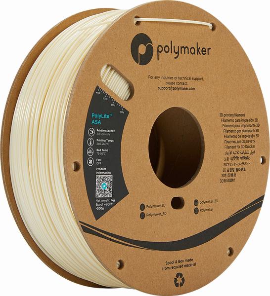 Polymaker PolyLite ASA Filament Naravna barva 1,75mm 1kg