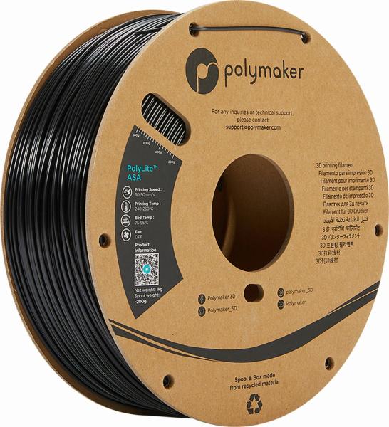Polymaker PolyLite ASA Filament Črna 1,75mm 1kg-5kg