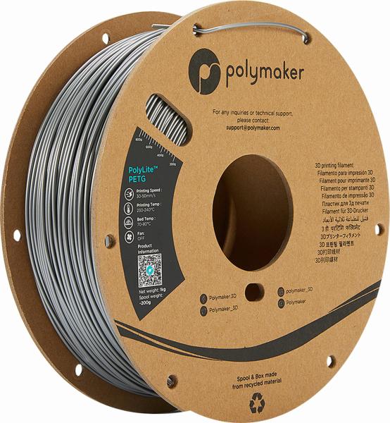 Polymaker PolyLite PETG Filament srebrna 1,75mm 1kg