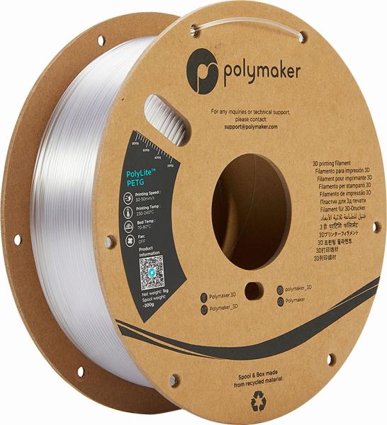 Polymaker PolyLite PETG Filament Prozorna 1,75mm 1kg-3kg