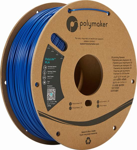 Polymaker PolyLite PLA Filament modra 1,75mm 1kg-3kg