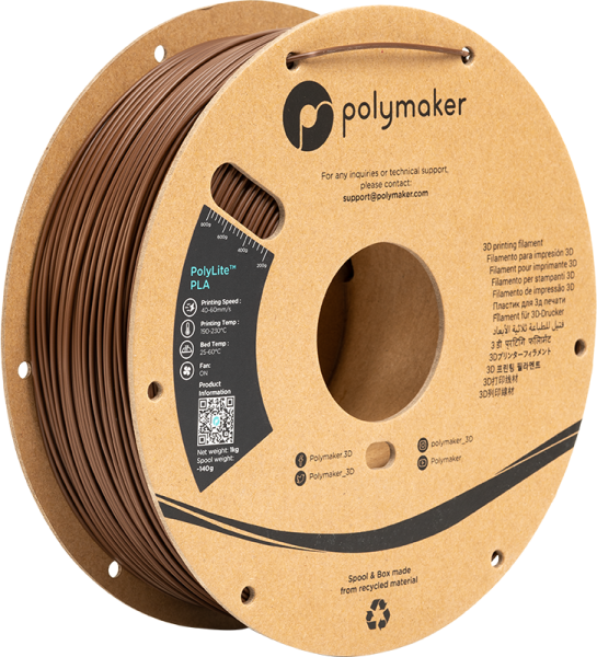 Polymaker PolyLite PLA Filament rjava 1,75mm 1kg
