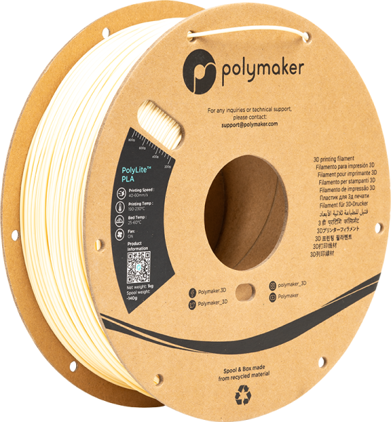 Polymaker PolyLite PLA Filament Kremna barva 1,75mm 1kg