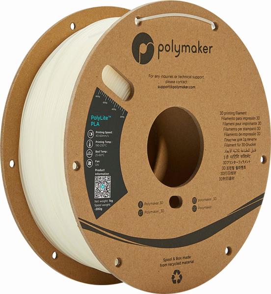 Polymaker PolyLite PLA Filament Naravna barva 1,75mm 1kg