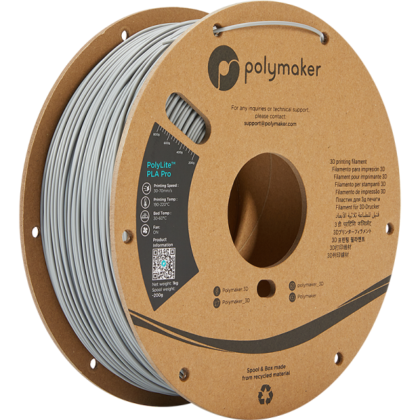 Polymaker PolyLite PLA PRO Srebrna 1,75mm 1kg
