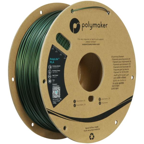 Polymaker PolyLite PLA Bleščeča Temno zelena 1,75mm 1kg