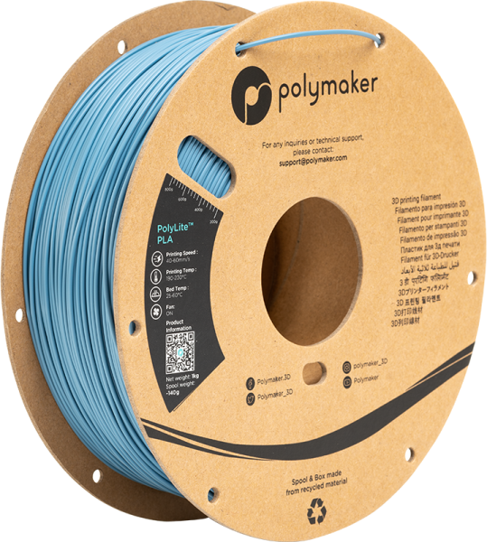 Polymaker PolyLite PLA Filament Kamnito modra 1,75mm 1kg