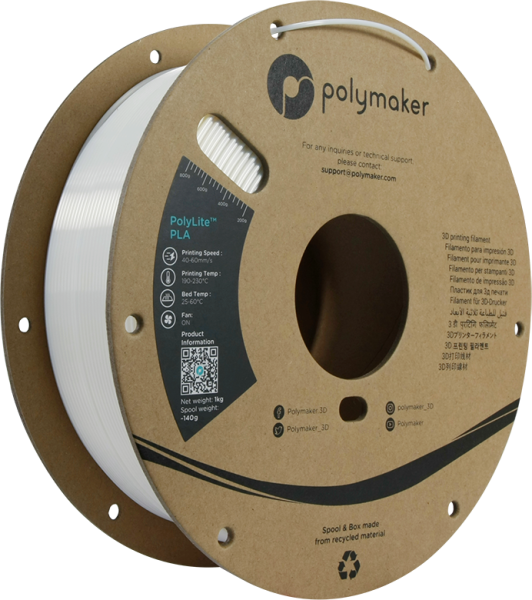 Polymaker PolyLite Silk PLA bela 1,75mm 1kg