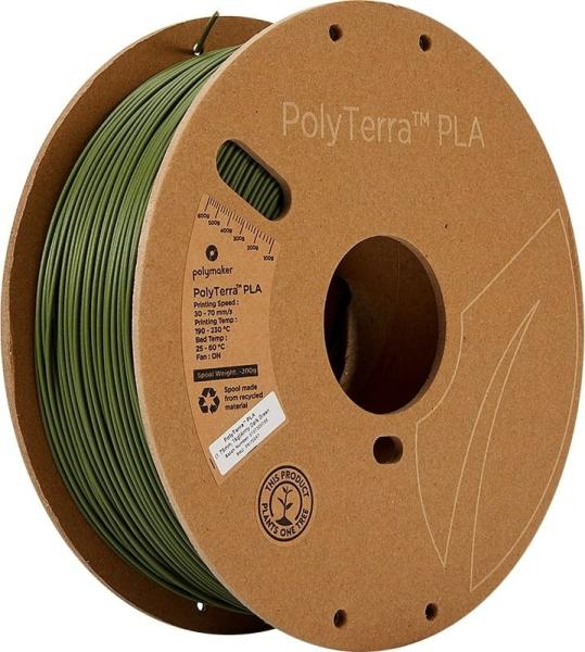 Polymaker PolyTerra PLA Vojaško temno zelena 1,75mm 1kg