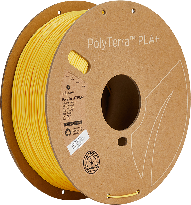 Polymaker PolyTerra PLA+ rumena 1,75mm 1kg