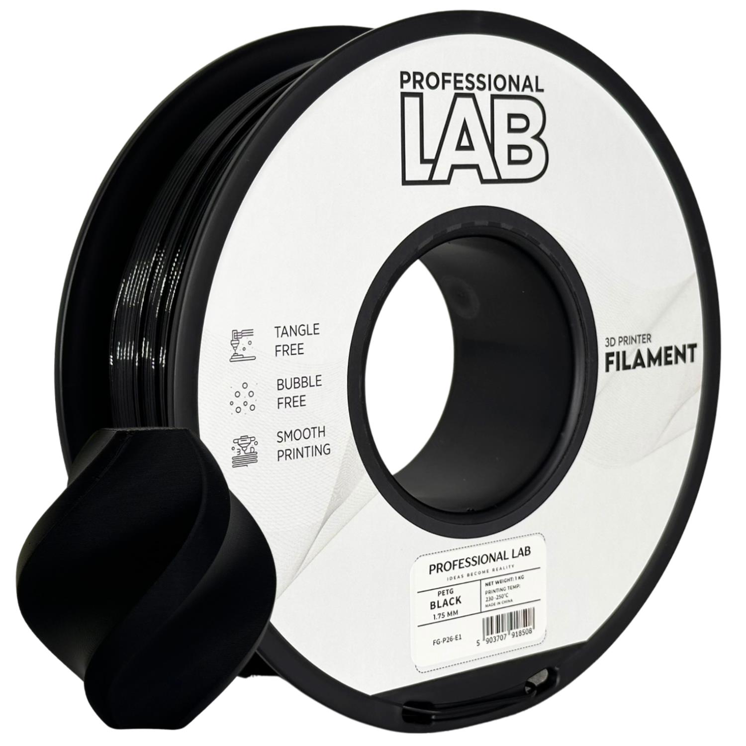 Professional Lab PETG filament 1 kg, črna