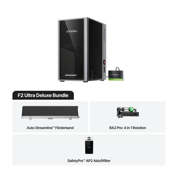 Paket: xTool F2 Ultra Dual Laser – Deluxe komplet