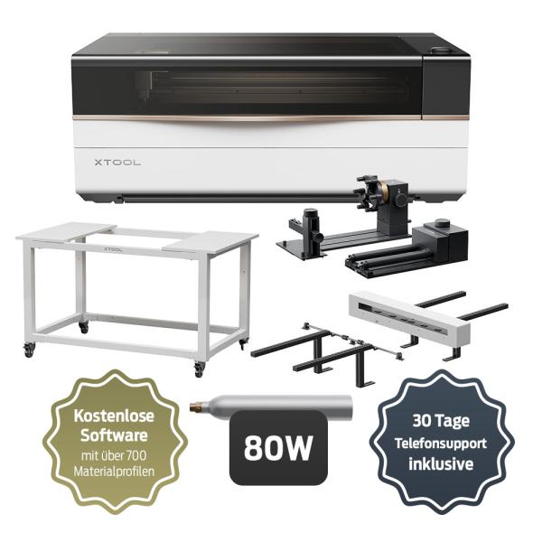 Paket: xTool P3 80W CO₂ laserski gravirno-rezalni sistem – vsestranski komplet
