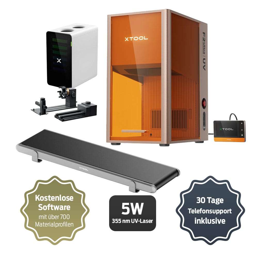 xTool F2 Ultra UV Deluxe Bundle – profesionalni komplet za UV lasersko graviranje